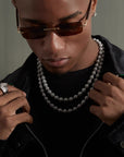 ben baller fully iced diamond beads chain necklace kid kudi
