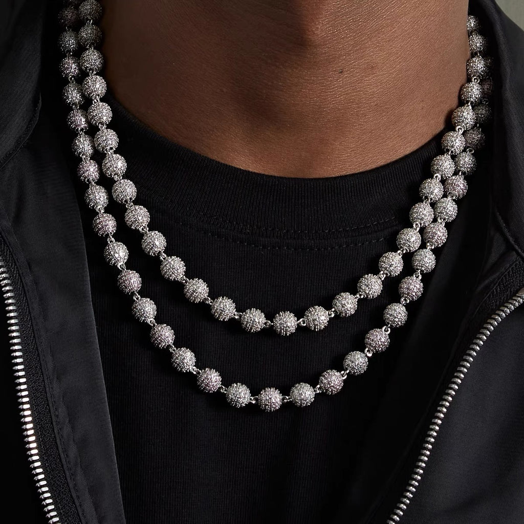 ben baller fully iced diamond beads chain necklace kid kudi