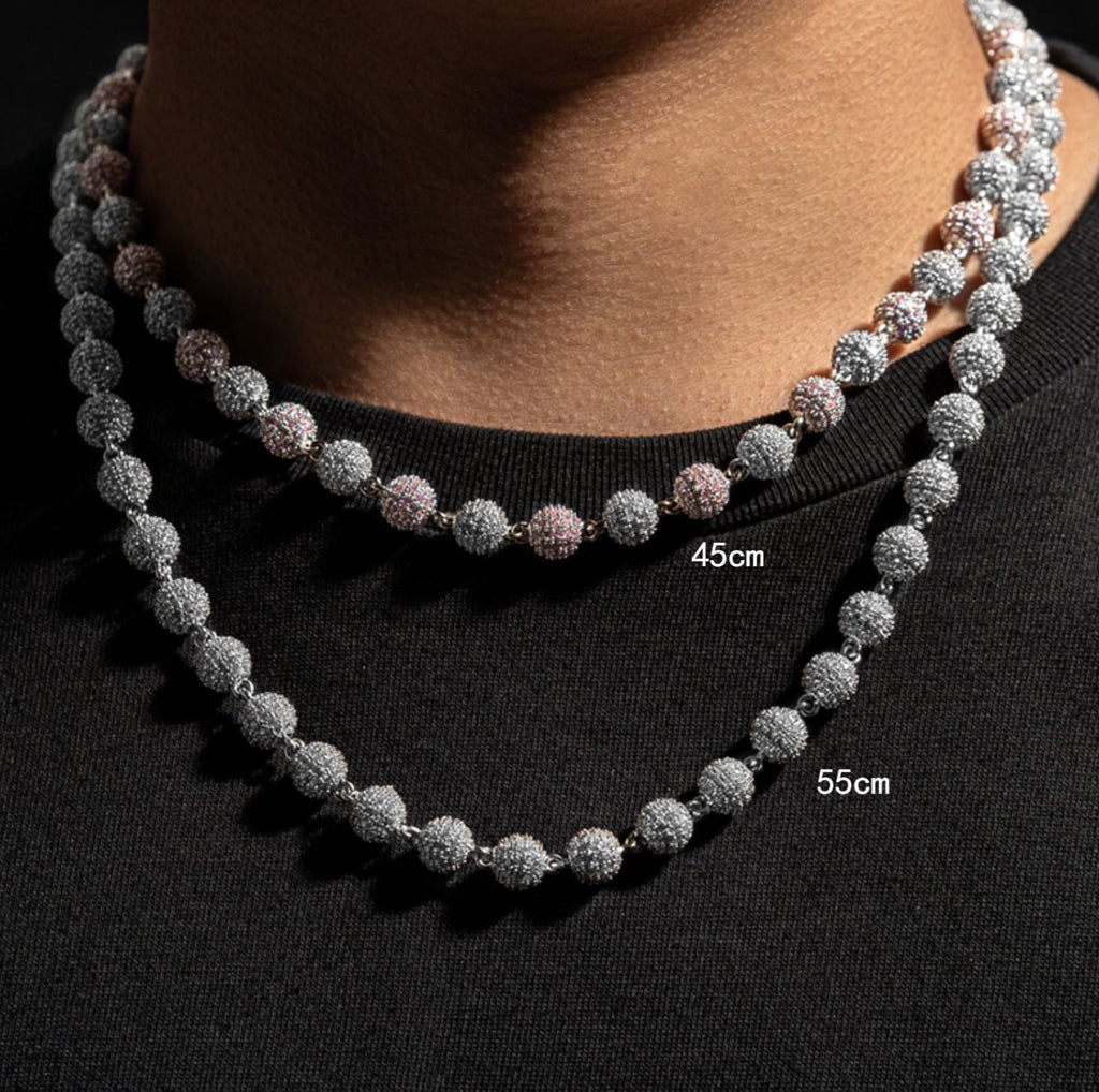 ben baller fully iced diamond beads chain necklace kid kudi