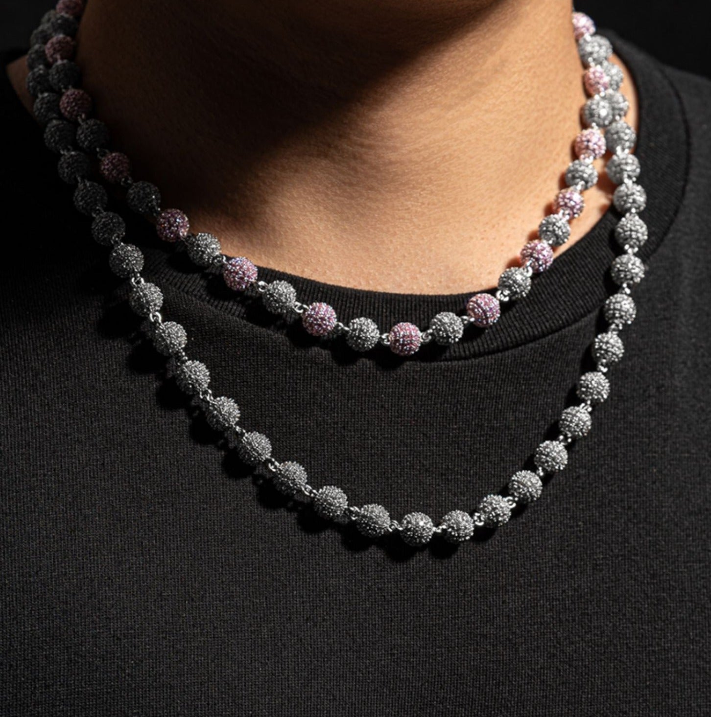 ben baller fully iced diamond beads chain necklace kid kudi