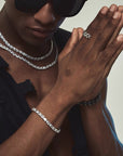 rectangle radiant cut diamond tennis link bracelet chain diamond white gold travis rapper hip hop jewelery jewelers celebrity