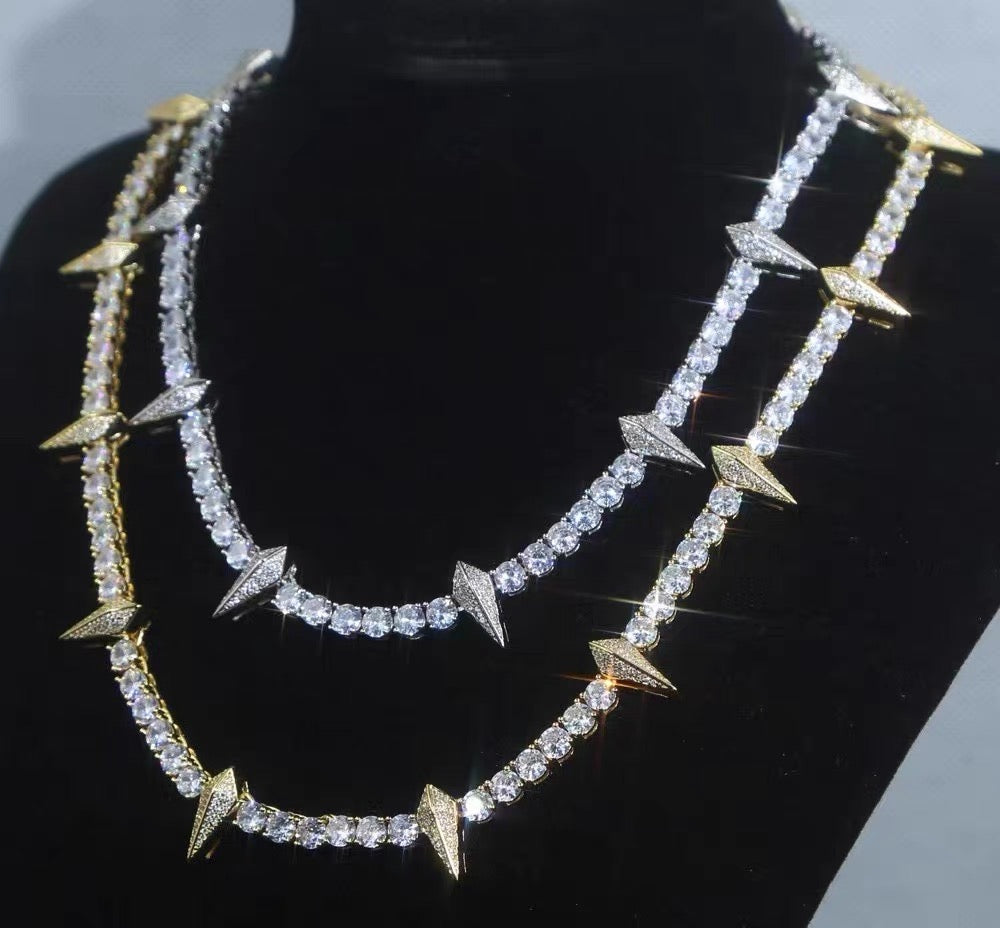3.50 Carat Diamond Yellow Gold Panther Link Necklace For Sale at 1stDibs | panther  link chain