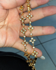 louis vuitton virgil abloh monogram necklace chain diamond clover cuban links 