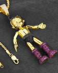 astro boy travis scott in diamond and gold pendant necklace chain custom ifandco