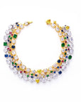 Pharrell Williams grills are studded with sapphires, rubies and emeralds. INFINITY GAUNTLETS jewelry diamond choker jacob & co short necklace gemstone heart Gabby Elan Jewelry infinity stone grillz grill grills