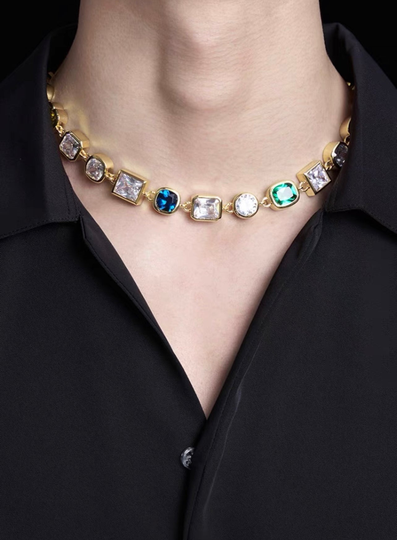 Pharrell Williams grills are studded with sapphires, rubies and emeralds. INFINITY GAUNTLETS jewelry diamond choker jacob &amp; co short necklace gemstone heart Gabby Elan Jewelry infinity stone grillz grill grills