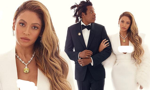 Beyoncé's Tiffany &amp; Co diamond necklace is worth $30 million harpersbazaar.com tiffany yellow diamond necklace beyonce' from The 128-carat yellow diamond was worn by Hepburn during the Breakfast At Tiffany's press tour in 1961, and was seen again on Lady Gaga 