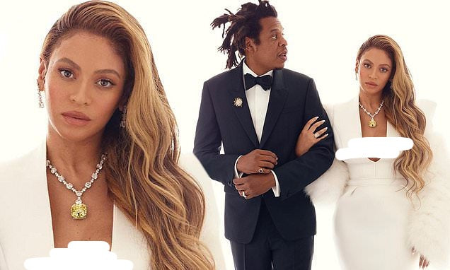 Beyoncé's Tiffany &amp; Co diamond necklace is worth $30 million harpersbazaar.com tiffany yellow diamond necklace beyonce' from The 128-carat yellow diamond was worn by Hepburn during the Breakfast At Tiffany's press tour in 1961, and was seen again on Lady Gaga