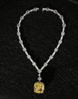 Beyoncé's Tiffany & Co diamond necklace is worth $30 million harpersbazaar.com tiffany yellow diamond necklace beyonce' from The 128-carat yellow diamond was worn by Hepburn during the Breakfast At Tiffany's press tour in 1961, and was seen again on Lady Gaga