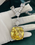 Beyoncé's Tiffany & Co diamond necklace is worth $30 million harpersbazaar.com tiffany yellow diamond necklace beyonce' from The 128-carat yellow diamond was worn by Hepburn during the Breakfast At Tiffany's press tour in 1961, and was seen again on Lady Gaga