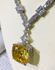 Beyoncé's Tiffany & Co diamond necklace is worth $30 million harpersbazaar.com tiffany yellow diamond necklace beyonce' from The 128-carat yellow diamond was worn by Hepburn during the Breakfast At Tiffany's press tour in 1961, and was seen again on Lady Gaga