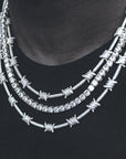 Iced Barbed Wire Necklace link chain shopgld gldshop ifandco travis scott