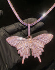 Kylie Jenner Butterfly Coupe pendant necklace chain diamond asap mob awge icebox
