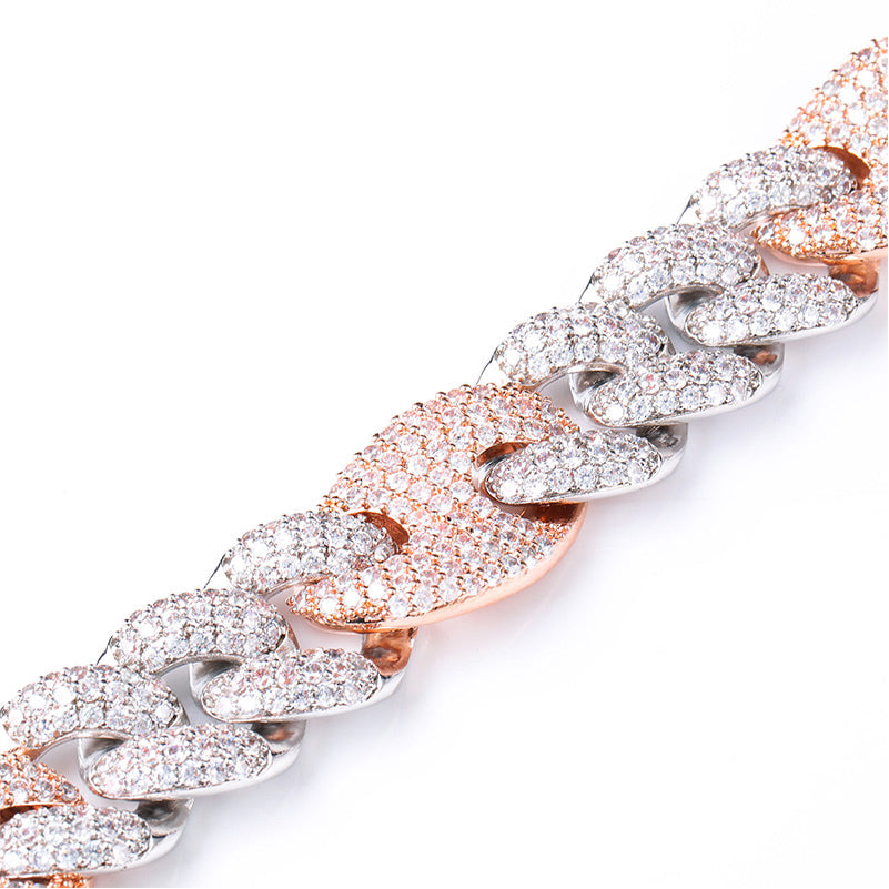 20mm gucci link cuban link combo necklace chain custom clasp diamond shopgld gold