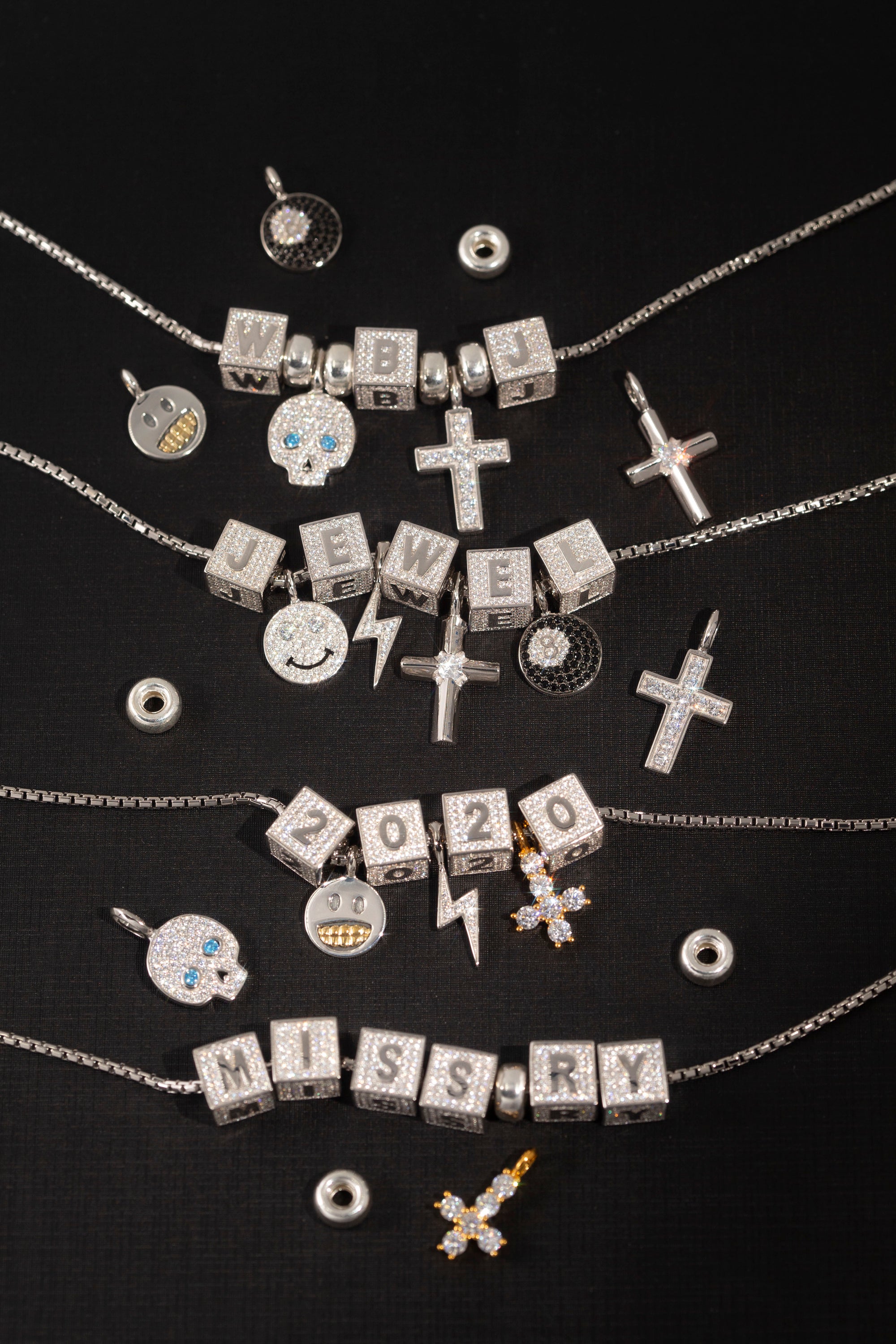 eight-ball pendant necklace chain diamond ifandco nano eyefunny