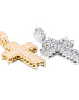 Vintage baguette cross pendant necklace free chain kanye west travis scott liluzivert vlone