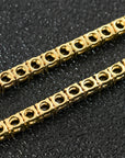 Solitaire Onyx 1 Row Tennis Link Chain Hip Hop Jewelry 4mm diamond tennis link necklace rapper