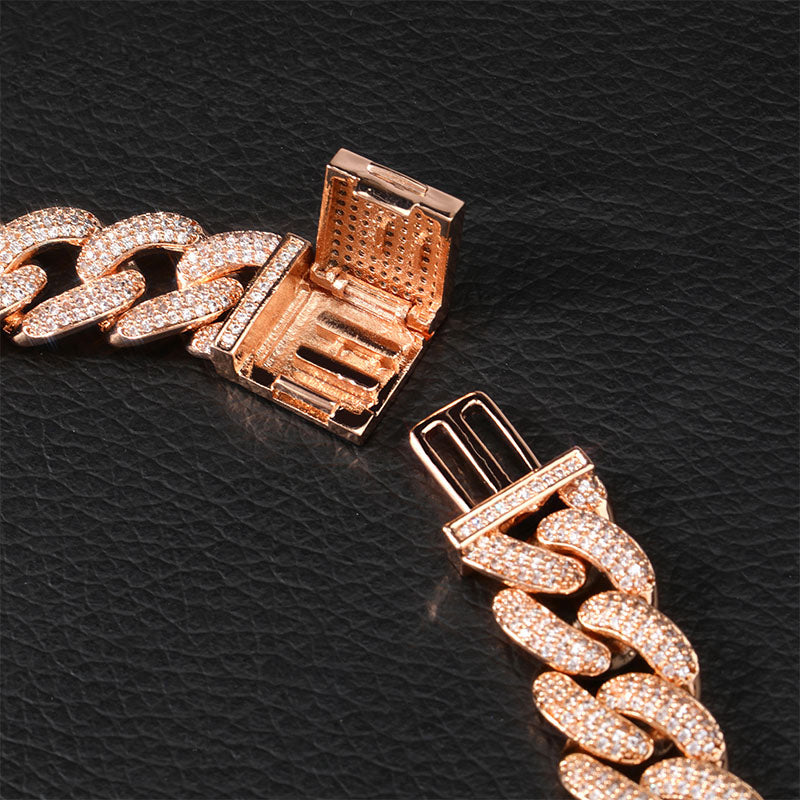 14mm cuban link fully iced micro pave diamond travis scott playboi carti asap rocky ian connor vlone vvs