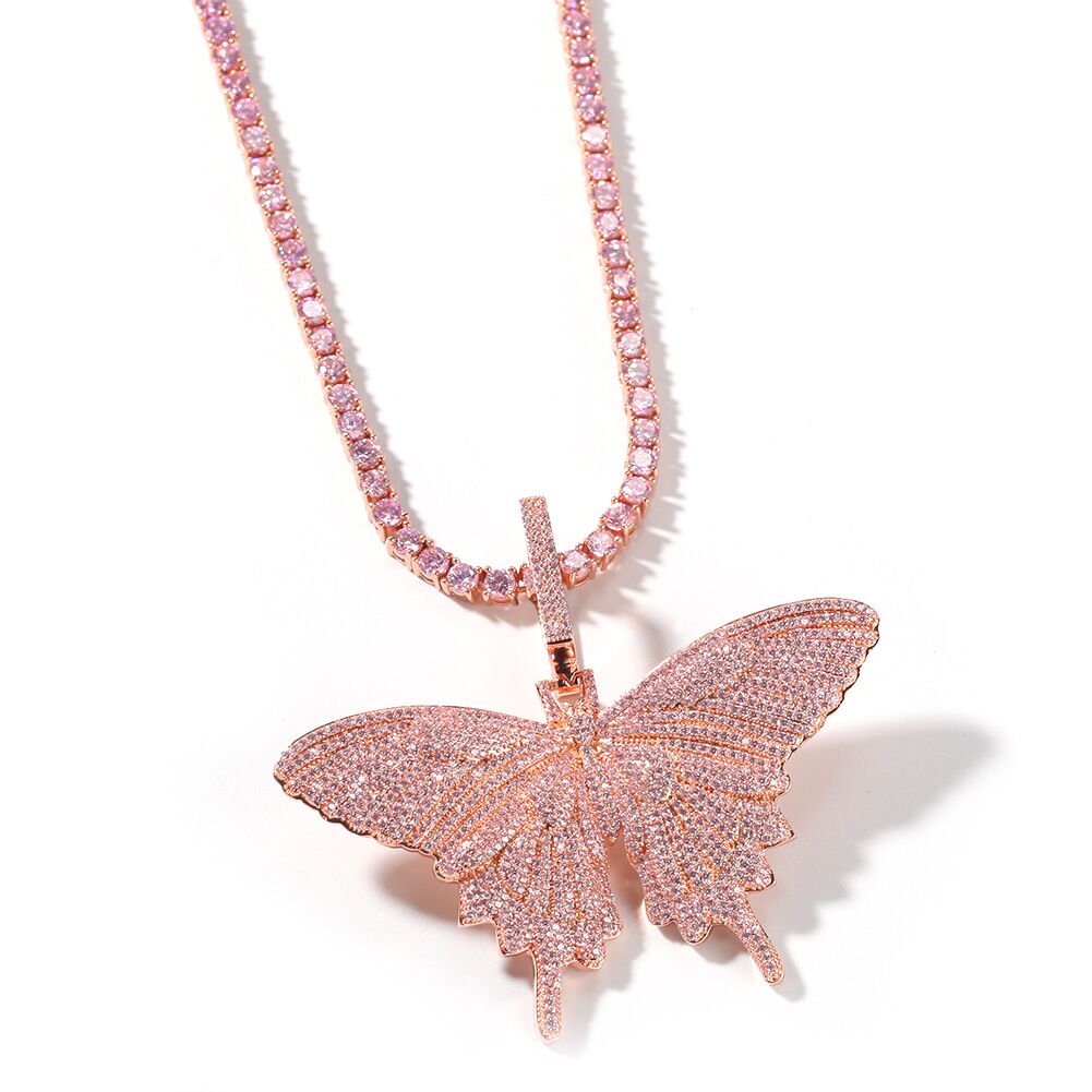 Kylie Jenner Butterfly Coupe pendant necklace chain diamond asap mob awge icebox