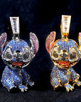 iced out Stitch diamond  pendant necklace ifandco