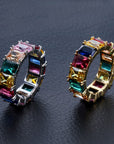 princess cut vvs diamond Eternity Ring custom made ifandco multicolored 