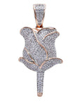 valentines gift rose pedant necklace free matching chain icebox diamond elliot eliantte