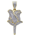 valentines gift rose pedant necklace free matching chain icebox diamond elliot eliantte
