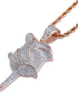 valentines gift rose pedant necklace free matching chain icebox diamond elliot eliantte