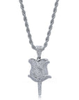 valentines gift rose pedant necklace free matching chain icebox diamond elliot eliantte