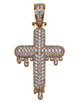 dripping cross pendant necklace chain quavo gifted saweetie icebox diamond ice