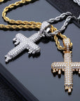 dripping cross pendant necklace chain quavo gifted saweetie icebox diamond ice