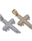 dripping cross pendant necklace chain quavo gifted saweetie icebox diamond ice