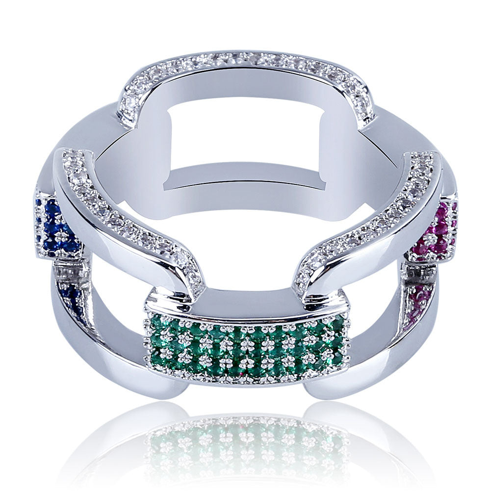 gucci hermes link ring vvs diamond ifandco as seen on drake affordable hip hop jewelry