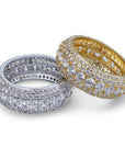 fully iced out 5 rows diamond ring lil pump liluzivert vvs diamond ifandco as seen on drake affordable hip hop jewelry