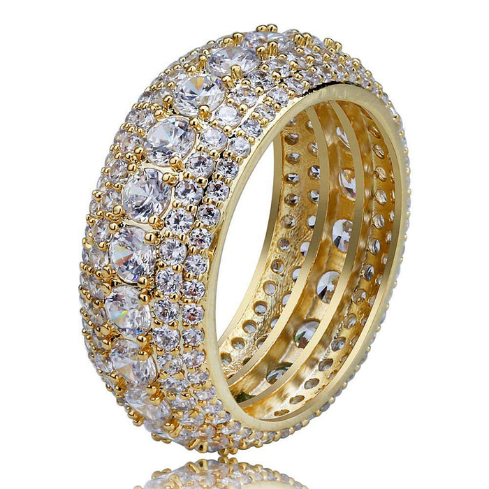 fully iced out 5 rows diamond ring lil pump liluzivert vvs diamond ifandco as seen on drake affordable hip hop jewelry