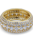 fully iced out 5 rows diamond ring lil pump liluzivert vvs diamond ifandco as seen on drake affordable hip hop jewelry