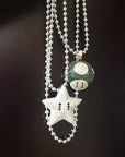 Super mario bro's star pendant necklace ball chain free matching chain ifandco pharrell mushroom