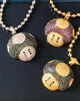 Super mario bro's star pendant necklace ball chain free matching chain ifandco pharrell mushroom