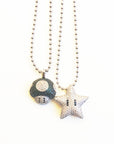 Super mario bro's star pendant necklace ball chain free matching chain ifandco pharrell mushroom