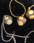 Super mario bro's star pendant necklace ball chain free matching chain ifandco pharrell mushroom