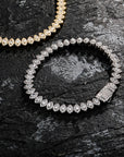 Iced out 8mm halo one row horse eye tennis links diamond bracelet White Gold bling iced out diamonds VVS
