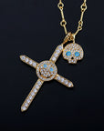 EYEFUNNY smiling face pendant necklace chain diamond vvs アイファニー POGGY KIM JONES VIRGIL JBALVIN