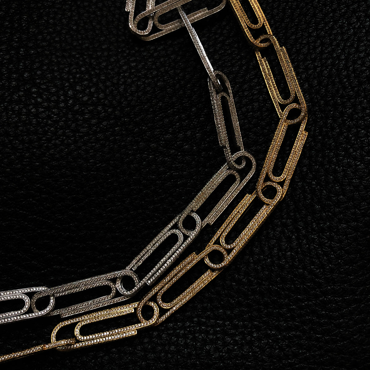 paper clip links jacob &amp; co virgil abloh offwhite alike necklace chain link diamond travis scott silver white gold buy