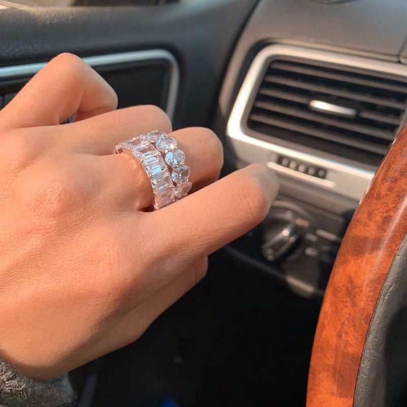 Kylie Jenner signature eternity band ring in oval kylie ring diamond