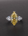 Three Stone Marquise Diamond tourmaline Engagement Rings kylie jenner ring travis scott