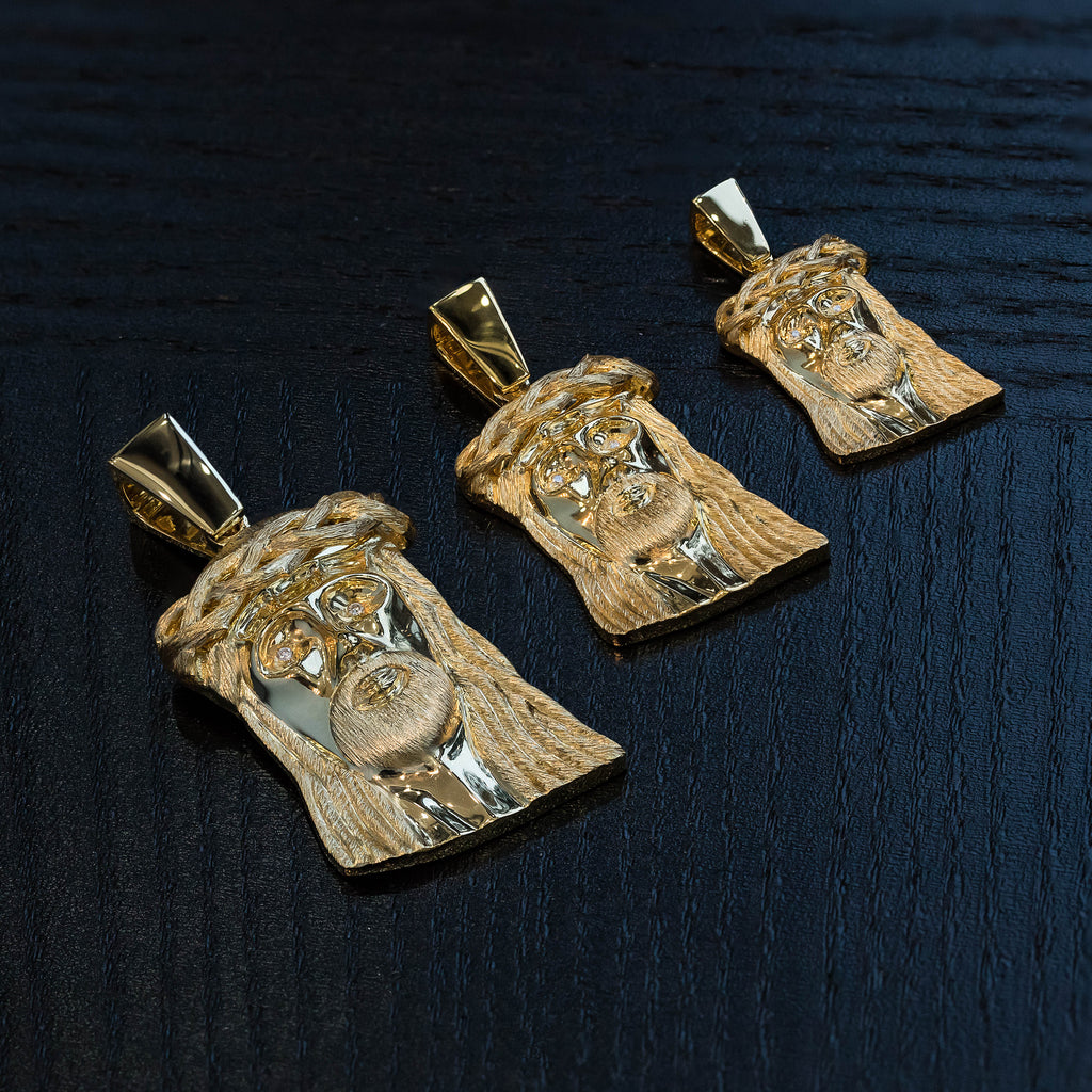ifandco jesus piece pendant necklace free chain diamond vvs gold price silver