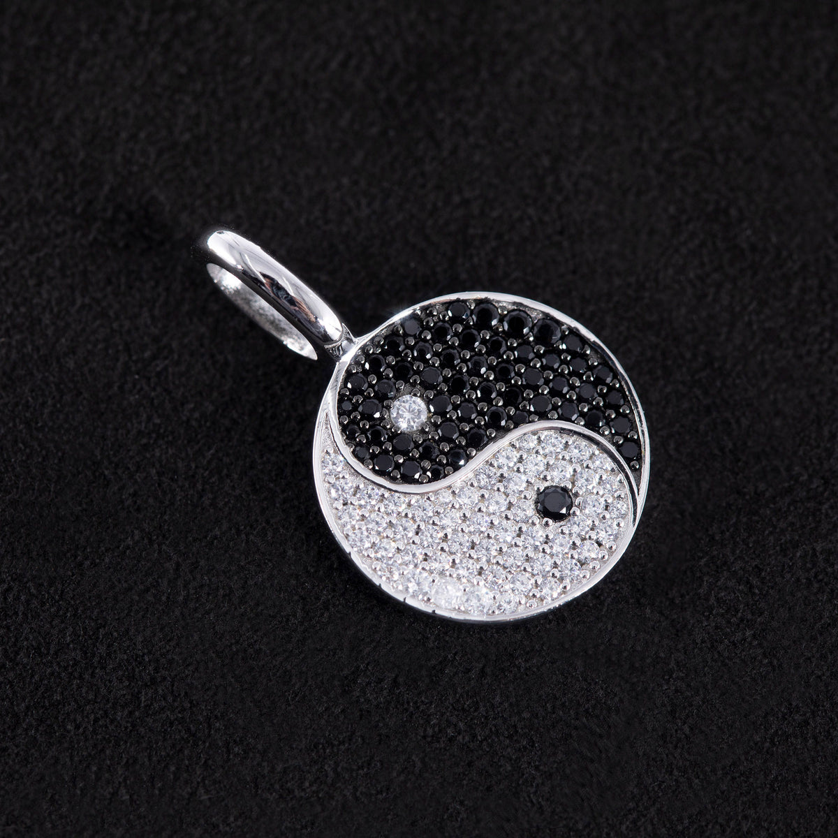 tai chi pendant necklace chain diamond ifandco nano eyefunny