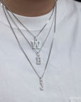custom alphabet letter bubble nano greg yuna diamond silver white gold celebrity jewelers ifandco