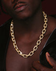 Playboi Carti spiked links necklace cuban link fully iced diamond vvs vlone asap rocky