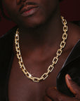 Playboi Carti spiked links necklace cuban link fully iced diamond vvs vlone asap rocky